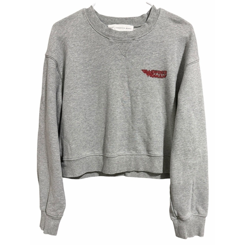 Wonder Woman x Veronica Beard Limited Edition Vehla Sweatshirt Gray Women's Med‎